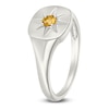 Thumbnail Image 2 of Natural Citrine Star Signet Ring Sterling Silver