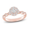 Thumbnail Image 1 of Diamond Halo Promise Ring 3/8 ct tw 10K Rose Gold