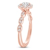 Thumbnail Image 2 of Diamond Halo Promise Ring 3/8 ct tw 10K Rose Gold