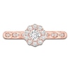 Thumbnail Image 3 of Diamond Halo Promise Ring 3/8 ct tw 10K Rose Gold